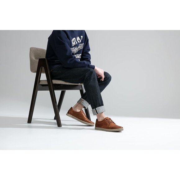 JOUSEN Men's Amy5100aca-redbrown Fashion Classic Retro Synthetic Casual Sneaker - Picture 6 of 7